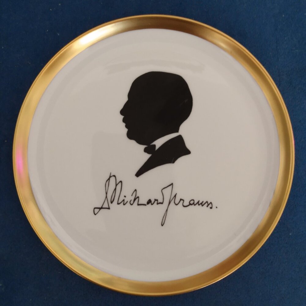 Strausse Classical Composer Silhouette Plate Furstenberg 1st Issue 1971 Germany